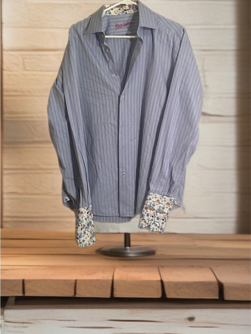 Robert Graham flowered flip cuff shirt
